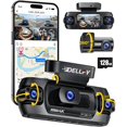 thumbnail image 1 of 4 Channel Dash Cam, 4K Front and 1080P Rear Side Cameras, 360° Full View Car Camera with GPS, 5G WiFi App, 24H Parking Mode, IR Night Vision, G-Sensor, 128GB Memory Card Included, 1 of 8
