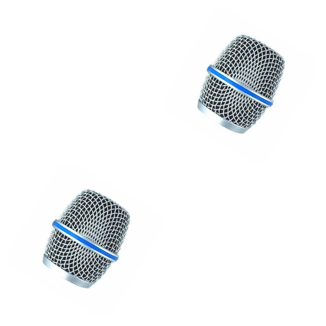 Transemion Grille de Microphone de Remplacement Remplaçant Tête de Micro Filaire Sans Fil Détachable Type 4 2ensemble