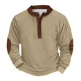 thumbnail image 4 of Men's Retro Halloween Quarter Button Collar Sweatshirt Haunted House Acting Essential Partially Buttoned Pullover Vintage Horror Print Last-Minute Halloween Party, 4 of 4