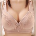 thumbnail image 1 of AherBiu Womens Plus Size Bras Large Bust Full Coverage Wireless High Supportive Bralette Solid Color Push up Bras, 1 of 7