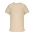 thumbnail image 3 of DPTALR T-shirt Tricoté d'Été Uni à Col Rond à Manches Courtes pour Homme, 3 of 5