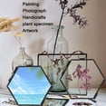 thumbnail image 3 of simhoa Hanging Metal Glass Vintage Hexagon Photo Picture Frame Keepsake Black, 3 of 8
