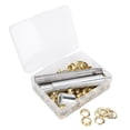 thumbnail image 3 of Brass Grommet, 8mm Eyelet Grommet Rustproof 100 Sets With Hole Punch Setting Tool Storage Box For Tents Gold,Silver,Copper Color,Gray, 3 of 8