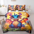 thumbnail image 1 of YST Kids Dragon 7-Piece Cartoon Animal Comforter Set, King, Red Flower Bedding, 1 of 4