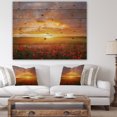 thumbnail image 4 of Design Art - Champ de Pavots sous Coucher de Soleil Lumineux, 4 of 5