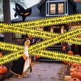 thumbnail image 2 of Yellow Warning Tape Plastic Halloween Scene Decoration With Skull Ghost Pattern For Party Supplies Layout Props Isolation Decor Strip Set Of 2 Rolls A, 2 of 6