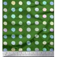 thumbnail image 1 of Soimoi Green Rayon Fabric Circle Geometric Print Fabric by Yard 56 Inch Wide, 1 of 5