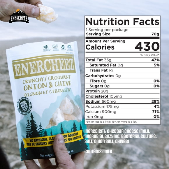 Enercheez Dried Cheddar Cheese with Onion and Chive