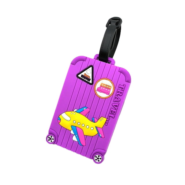 EGNMCR Room Decor, Home Decor PVC Soft Rubber Luggage Hanging Tag Luggage Hanging Tag Boarding Card Sleeve a Tag