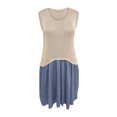thumbnail image 4 of Jusqu'à 65 % de Réduction! Robes de Mode Été pour Femmes 2024 Grande Taille Col Rond Robe Ample Assortie Jupe Tricotée Européenne et Américaine, 4 of 9