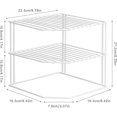 thumbnail image 2 of Kitchen Cabinet Organizer, 3 Tier White Corner Plate Shelf for Kitchen Cabinet Storage - Cupboard Shelf Insert Organizer, 2 of 5