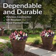 thumbnail image 3 of Sunnydaze Weather-Resistant Double-Walled Arabella Outdoor Flower Pot Planter - 19.5" - Rust Finish - 2-Pack, 3 of 10