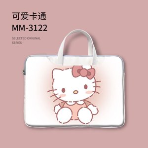 Cartoon Hello Kitty Laptop Bag Shoulder Messenger Notebook Pouch Briefcase Office Travel Business Computer Handbag YJ