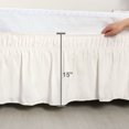 thumbnail image 3 of PiccoCasa Bed Skirt Polyester Elastic Wrap Around Dust Ruffle, King Beige, 3 of 9