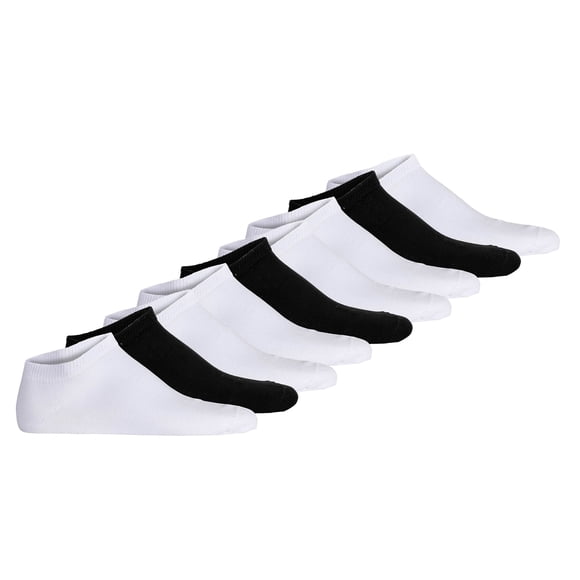 Hudson Chaussettes de Sport Unisexes, Lot de 9 - Faciles, Revers Confort, Chaussettes Courtes, Couleur Unie Blanc/noir 39-42 (UK 5,5-8)