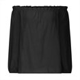 thumbnail image 4 of Pompotops Women Casual Solid Stringy Long Sleeved Off The Shoulder Tops Clearance, 4 of 6