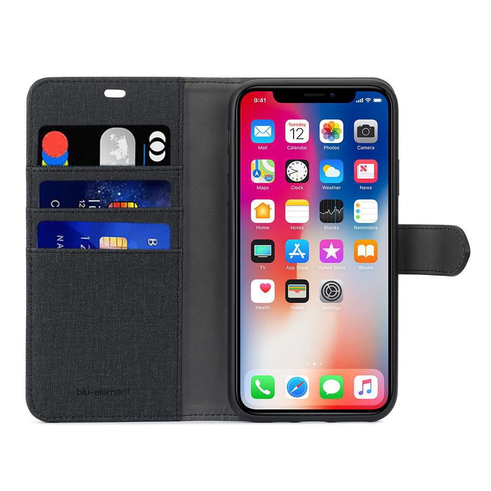 Blu Element Etui 2 in 1 Folio Noir/Noir pour iPhone 11