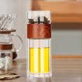 thumbnail image 4 of PEONAVET Vacuum Flask Tea Infuser Tea Infuser With Tea Filter Glass Tea Infuser Bottle Portable Tea Separator Tea Cup Double Glass Tea Infuser Bottle, 4 of 4