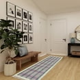 thumbnail image 5 of Casavani Tapis Kilim Moderne Bleu Fait à la Main pour la Maison Tapis d'Extérieur Boho Durrie 4x7 Pieds, 5 of 5
