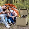 thumbnail image 2 of Costway 42 Qt Portable Cooler Roto Molded Ice Chest Insulated 5-7 Days with wheels Handle Tan, 2 of 10