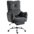 thumbnail image 1 of HOMCOM Office Chair with Foot Rest, Reclining Computer Chair, Dark Grey, 1 of 10