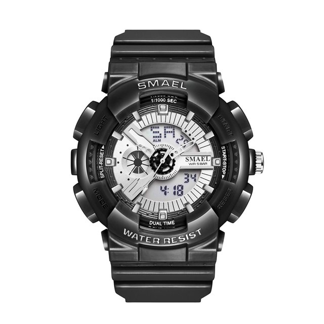 SMAEL Men Military Watch 50m Waterproof Wristwatch LED Quartz Clock Digital Sports Watches