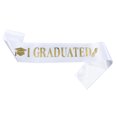 thumbnail image 1 of Aocisk I Écharpe de Collation des Grades pour Célébration de Réussite Académique Étole Blanc P, 1 of 2