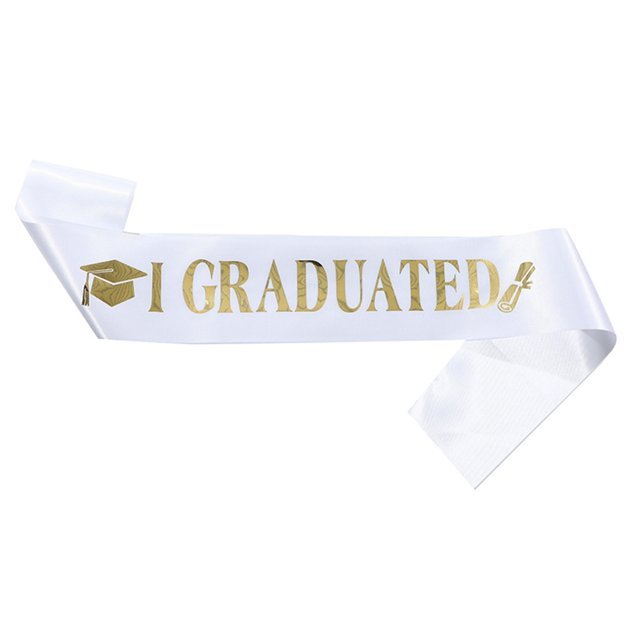 Aocisk I Écharpe de Collation des Grades pour Célébration de Réussite Académique Étole Blanc P