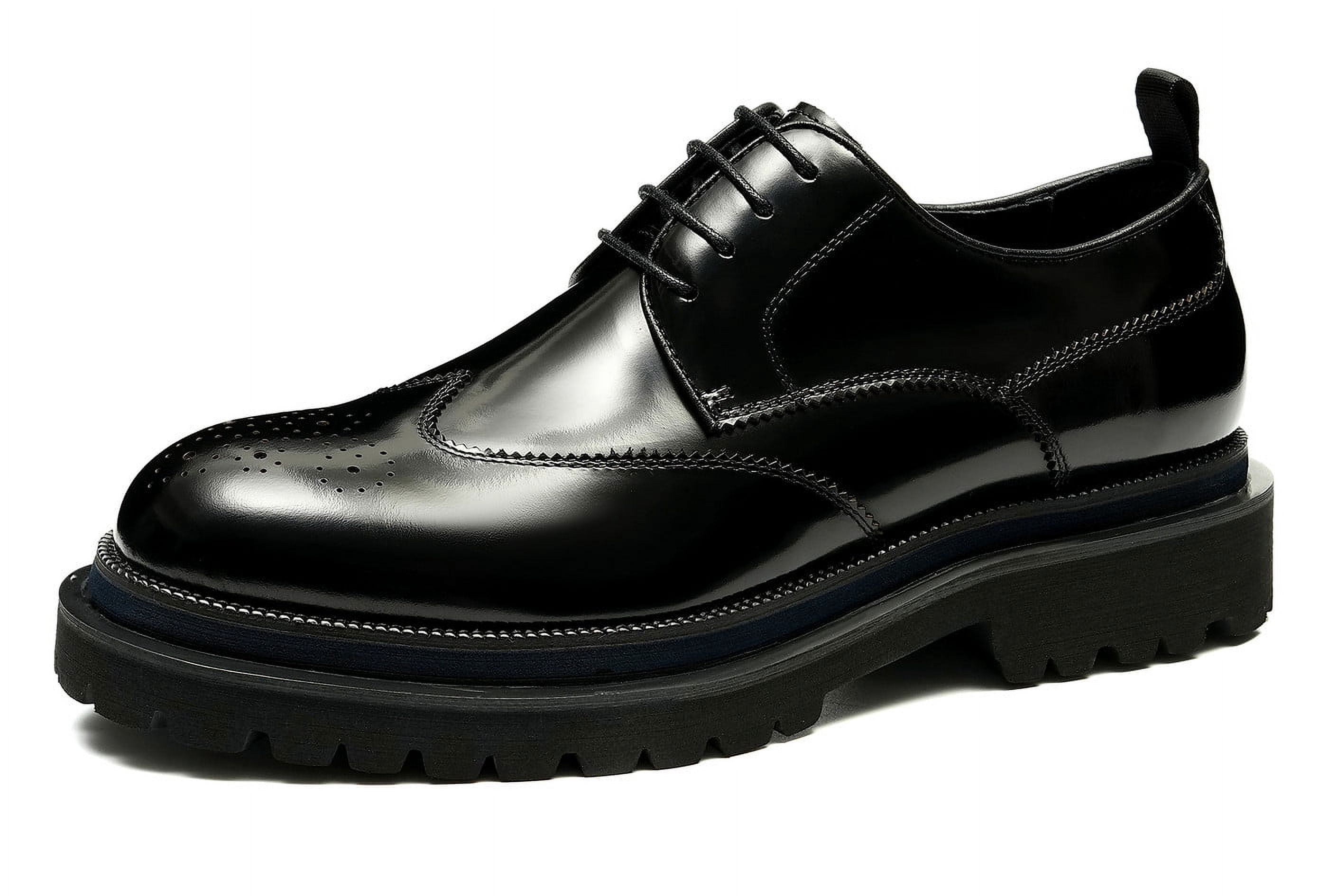 black dress shoes men wide Santimon for Lace-up Thick Sole Derby Shoes Classic Formal Business Brogue Oxford Shoes US 6.5 size-l Mac Duggal Women's Embellished Size:Plus Couture Size width comfort in mind