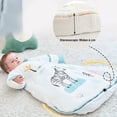 thumbnail image 4 of Baby Wearable Blankets with Detachable Sleeves Newborn Sleeping Sack Two Way Zipper, 4 of 7