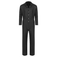 thumbnail image 3 of Runhomal Men's Long Sleeve Coveralls Dustproof Durable Button Up Work Overalls Jumpsuits Workwear Black S, 3 of 5