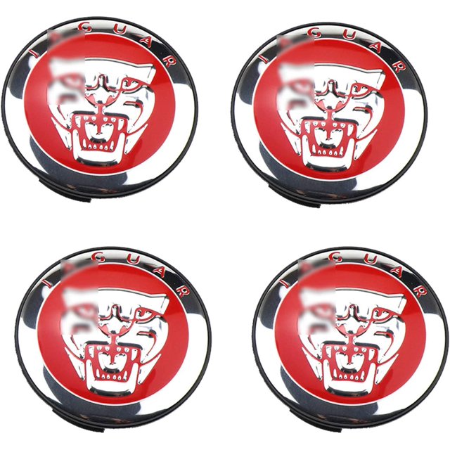 4 Pcs - Enjoliveurs de Roue, Couvercle de Centre de Roue de Voiture en Aluminium durable et Matériau ABS, Conçu pour les Modèles Jaguar XFL, XEL, XE, XJ et XF. Présente un Emblème Jaguar Rouge et Argent Saisissant, Améliorant le Style Sportif et Offrant une protection. Diamètre Extérieur de 5,9 cm avec un Pied de Lit de 5,25 cm. installation à Pression Facile pour Plus de Commodité. Convient aux Passionnés d'Enjoliveurs et d'Enjoliveurs.
