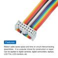 thumbnail image 4 of Unique Bargains 1 Pcs 14 Pin Flat Rainbow Ribbon Cable FC/FC Female Connector 4.9FT 2.54mm Pitch Breadboard Jumper Wires, 4 of 4