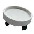 thumbnail image 1 of Caddy pour Plantes, Support de Pot de Plante avec Roues Pivotantes, Support Rond pour Plante en Pot sur Roues, Plateau Soucoupe de Jardinière à Roulettes Plateau de Pot de Fleurs Support de Pot de Fleurs pour Balcon Blanc, 1 of 7