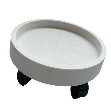 Caddy pour Plantes, Support de Pot de Plante avec Roues Pivotantes, Support Rond pour Plante en Pot sur Roues, Plateau Soucoupe de Jardinière à Roulettes Plateau de Pot de Fleurs Support de Pot de Fleurs pour Balcon Blanc