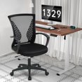 thumbnail image 4 of Home Office Chair Ergonomic Chair Mid Back PC Swivel Lumbar Support Adjustable Desk Task Computer Comfortable Mesh Chair with Armrest (Black), 4 of 5