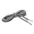 thumbnail image 2 of INSPIRE CHIC Unisex Round Rope Dual Colored Striped 1/5 Thick Boot Shoelace 120cm / 47.24" White Black, 2 of 4