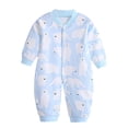 thumbnail image 1 of TZEWGL Long Sleeve Cartoon Print Pajamas For Toddler Crew Neck Sleep Wear For Infant size 0-3M, 1 of 3