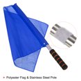 thumbnail image 3 of Unique Bargains Football Linesman Referee Flag Stainless Steel Pole Sponge Grip, Blue 4 Pack, 3 of 5