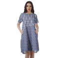 thumbnail image 1 of Moomaya Printed Loose A-Line Dress With Pockets Short Sleeve Dresses Women, 1 of 4