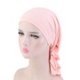 thumbnail image 2 of Chapeau Tressé Réversible Ajustable pour Femmes avec Perles, Style Musulman, Volant, Cancer, Bonnet Enveloppant, Bonnets de Nuit, Doublé Satin, Bonnets pour Cheveux, 2 of 2