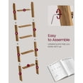 thumbnail image 4 of VASAGLE Blanket Ladder Decorative Farmhouse for The Living Room, 5-Tier Ladder Shelf, Ladder Rack for Storage and Decor, Honey Brown, 4 of 6