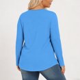 thumbnail image 4 of Hauts pour Femmes Grande Taille, Chemises Décontractées à Manches Longues Coupe Décontractée, Blouses à Col Rond T-Shirt Surdimensionné Confortable, Tenue d'Intérieur Tendance 2026 pour Usage Quotidien, 4 of 6