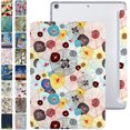 thumbnail image 1 of iPad PRO 12.9 3 [ 3rd Generation 2018 ] A1876 A2014 A1895 MTHN2LL/A MTHU2LL/A MTEL2LL/A MTEM2LL/A Trifold Printed PC Lightweight Protective Clear Back Cover - Yarn Flowers, 1 of 7