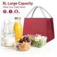 thumbnail image 3 of TIELUTT Sac à Lunch Isolé pour le Travail, Fourre-Tout Thermique Réutilisable avec Sacs de Fruits Frais Étanches, Contenants de Rangement pour Lait pour Réfrigérateur, Contenants Extensibles et Frais, Sac à Collation Réutilisable pour Enfants en Bois avec Poignées, 3 of 4