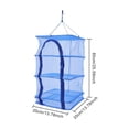 thumbnail image 3 of Filet de Séchage Pliable en PE pour Poissons/herbes, Cage Anti-Mouches à 4 Niveaux avec Cadre en Acier, Capacité de 17,6lb Déshydrateur Alimentaire Extérieur pour Jardins, 3 of 8