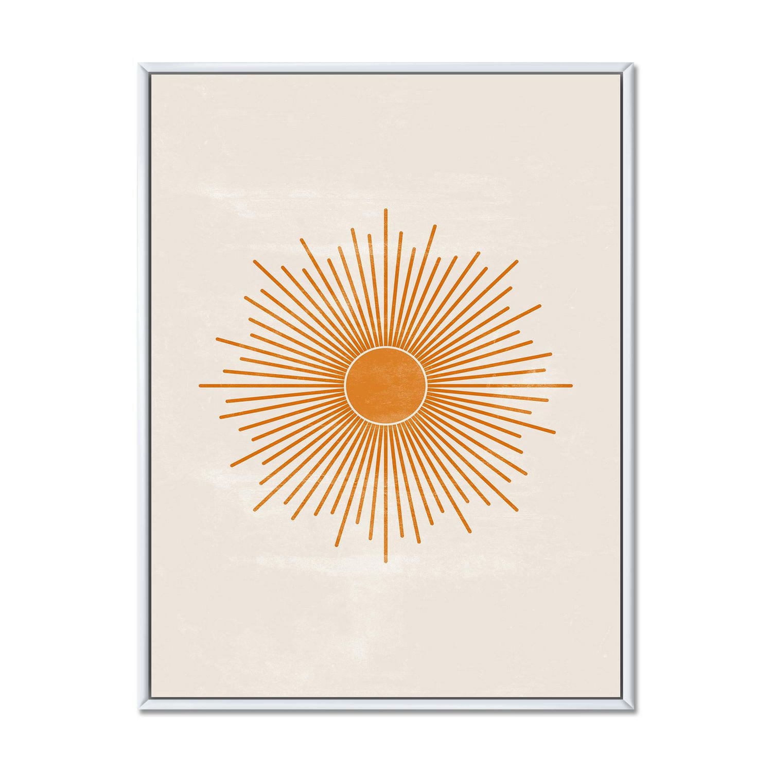 Designart Imprimé soleil orange II ART MURAL À CADRE FLOTT