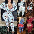 thumbnail image 4 of Pyjama de Noël pour Femmes, Tenue de Nuit, Pyjamas, Tenue de Sommeil, Barboteuse, Combinaison, 4 of 4
