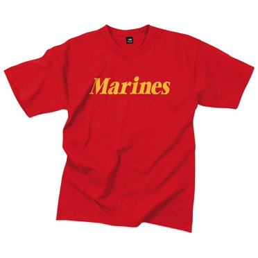 Rothco Marines T-Shirt Imprimé - Rouge, Large