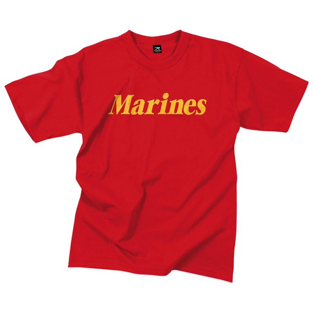 Rothco Marines T-Shirt Imprimé - Rouge, Large